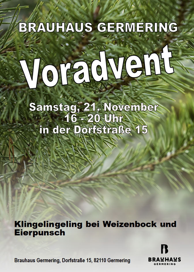 Voradvent am 21.11.2026 im Brauhaus Germering